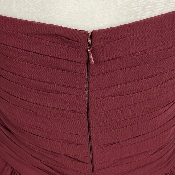 Bill Levkoff Halter Style Gown Maxi Dress Wine Burgundy Size 6 - Picture 7 of 7